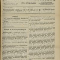 1343 - Page 1333 - Sommaire / Chronique et nouvelles scientifiques. Hôpitaux de Paris / Guerre
