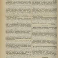 1362 - Page 1352 - Analyses. Médecine. Les troubles du débit urinaire dans les affections hépatiques. (Villaret. Th. de Paris...) [L. Gayard] / Neurologie. Tumeur cérébrale sarcomateuse prérolandique ayant donné lieu à de l'épilepsie jacksonienne et à une hémiplégie. (Simon Feirand et Gallais. Bull. et mém. de la Soc. anat...) [L. Alquier] / Un cas de mélancolie avec hypertrophie thyroïdienne succédant à la ménopause. (Parhon. Revue neurol...) [L. Alquier] / Chirurgie. Le radium en chirurgie. (Robert Abbe. Journ. Amer. med. assoc...) [F. Gardner]