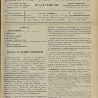 1403 - Page 1393 - Sommaire / Chronique et nouvelles scientifiques. Hôpitaux de Paris / Guerre / Marine / Société centrale de médecine vétérinaire / Nécrologie / Hôpital Lariboisière
