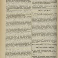1412 - Page 1402 - Sociétés savantes. Société de chirurgie. (Séance du 10 octobre 1906). Occlusion intestinale chez l'enfant. M. Lejars, sur plusieurs observations adressées par M. Szczypiorski.../ Rupture de l'urètre. M. Lejars, autres observations de Szczypiorski / M. Lejars : Sarcome de l'omoplate / Tumeurs blanche du poignet. M. Chaput / Corps étranger de l'oesophage. M. Kirmisson / Papillome du bassinet. M. Bazy / Livres nouveaux. La mélancolie (ouvrage couronné par l'Académie de médecine), par le Docteur Masselon. [L. Alquier] / Bulletin bibliographique