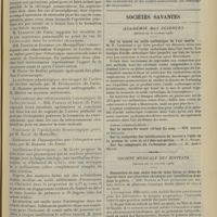 1423 - Page 1413 - Xe session de l'association française d'urologie. Discussion sur l'hydronéphrose. Pathogénie et traitement de l'uronéphorse. M. Pasteau / M. Lebreton... : Urétroscopie dans les urétrites chroniques / MM. Forgue et Jeanbrau... : Angiome de l'urètre chez un enfant guéri par l'électrolyse interstitielle sous le contrôle de l'urétroscope / Cure radicale des rétrécissements traumatiques de l'urètre périnéal. MM. Pasteau et Iselin... / Instillations d'urotropine. M. Janet / Sociétés savantes. Académie des sciences. (Séance du 8 octobre 1906). Sur la teneur en acide carbonique de l'air marin. M. R. Legendre / Société médicale des hôpitaux. (Séance du 12 octobre 1906). Evacuation en une seule fois de trois litres et demi de liquide dans une pleurésie chronique par insufflation d'air dans la plèvre. MM. Dufour et Foix