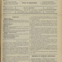 1463 - Page 1453 - Sommaire / Paris, le 24 octobre 1906 / Chronique et nouvelles scientifiques. Hôpitaux de Paris