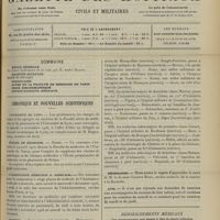 1475 - Page 1465 - Sommaire / Chronique et nouvelles scientifiques. Université de Lyon / Écoles de médecine / L'assistance médicale à domicile / Guerre / Nécrologie / Avis