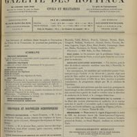 1487 - Page 1477 - Sommaire / Chronique et nouvelles scientifiques. Hôpitaux de Province / Ecole principale du service de santé de la marine / Prix Nobel / Médecins sanitaires maritimes / Anciens médecins et pharmaciens de la marine / Nécrologie