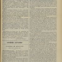 1507 - Page 1497 - Ier Congrès international d'hygiène alimentaire et de l'alimentation rationnelle de l'homme (Paris, octobre 1906). M. Letulle et Mlle Pompilian : La calorimétrie humaine ; recherches sur la nutrition / Sociétés savantes. Académie de médecine. (Séance du 30 octobre 1906). De la curabilité du cancer. M. Poirier
