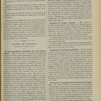 1529 - Page 1519 - Sociétés savantes. Académie de médecine. (Séance du 6 novembre 1906). La tuberculose dans l'école parisienne. M. Grancher et ses collaborateurs, MM. Mary, Guinon, Boulloche, Aviragnet, Renault, Rist, Veillon, Zuber, Hallé, Guillemot, Terrien, Babonneix, Armand-Delille, Vignalou, Weil-Hallé / Société de biologie. (Séance du 3 novembre 1906). Des angio-pancréatites diabétigènes par auto-infection primitive. MM. A. Gilbert et P. Lereboullet / Recherche de l'argent colloïdal. MM. Gompel et V. Henry / Pathogénie de l'anthracose pulmonaire. M. Remlinger / Mécanisme de l'hyperglobulie provoquée par l'hémopoiétine. M. Carnot