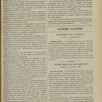 1587 - Page 1577 - Examen clinique d'une hanche coxalgique ; par M. Charles Bourret... (A suivre) / Sociétés savantes. Académie des sciences. (Séance du 12 novembre 1906). Anthropométrie. M. Guyot-Dessaignes / Société médicale des hôpitaux. (Séance du 16 novembre 1906). Les vers du nez. M. Souques / Les injections d'huile grise. M. Letulle