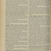 1588 - Page 1578 - Sociétés savantes. Société médicale des hôpitaux. (Séance du 16 novembre 1906). Les injections d'huile grise. M. Letulle / Paralysie bulbaire, chronique, progressive, d'origine diphtérique. MM. Siredey et Tinel / Thrombose de la veine cave supérieure et des troncs veineux brachio-céphaliques dans un cas de maladie de Basedow. MM. Georges Guillain et Courtellemont / Formes amibiennes trouvées dans le sang d'un malade atteint de diarrhée de Cochinchine. M. G.-H. Lemoine... / Néphrite tuberculeuse avec hydrothorax et sérum lactescents. Epreuve de Straus positive. MM. André Jousset et Jean Troisier