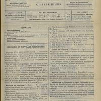1607 - Page 1597 - Sommaire / Chronique et nouvelles scientifiques. La chaire d'oto-rhino-laryngologie / Hôpitaux de Paris / Hôpitaux de Province / Facultés de médecine / Écoles de médecine / Hôpital Laennec / Nécrologie / Avis