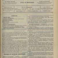 1619 - Page 1609 - Sommaire / Paris, le 14 novembre 1906 / Chronique et nouvelles scientifiques. Hôpitaux de Province / Facultés de médecine / Écoles de médecine / Guerre / Le groupe médical parlementaire / Association des médecins légistes. (Voir la suite des nouvelles, p. 1618)