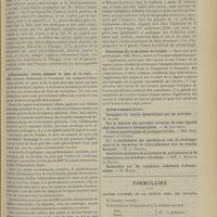 1637 - Page 1627 - Sociétés savantes. Société de biologie. (Séance du 24 novembre 1906). Sur quelques particularités de la circulation veineuse intrahépatique. MM. Gilbert et M. Villaret / Contribution à l'étude de la pancréatectomie chez le chien. M. L. Sauvé / L'élimination rénale pendant le jour et la nuit. MM. Achard, Demanche et Faugeron / Etude sur les constituants colloïdes du sang. Transport électrique des globulines. M. H. Iscovesco / Hypertrophie avec adénomes enkystés multiples des surrénales chez les vieillards et les séniles. MM. Sabrazès et Husnot / Physiologie du corps jaune de l'ovaire. MM. Bouin, Ancel et Villemin / Formulaire. Contre l'oedème de la glotte chez les enfants. (Bull. gén. de thérap.)