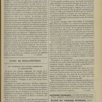1639 - Page 1629 - Analyses. Médecine. Tuberculose primitive de l'estomac. (Ruge. Treatment... et in Beitr. fur Hilin. der Tub...) [Lance] / Chirurgie. Résultats de l'anastomose hypoglosso-faciale pour paralysie faciale. (Alfred S. Taylor et Pierre Clark. Journ. of the Amer. med. assoc...) [F. Gardner] / Notes de thérapeutique. Les pansements par bandes adhérentes ou leucoplastes