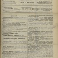 1667 - Page 1657 - Sommaire / Chronique et nouvelles scientifiques. Hôpitaux de Paris / Faculté de médecine de Paris / Facultés de médecine / Écoles de médecine / Concours pour une place de médecin-adjoint de Saint-Lazare / Congrès français de médecine / Le blanc de céruse devant le Sénat / La Société des sciences médicales de Montpellier / Société de médecine de Rouen / Guerre / Hôtel-Dieu