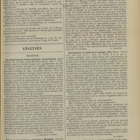 1673 - Page 1663 - Sociétés savantes. Académie de médecine. (Séance du 4 décembre 1906). Pneumonie et ferments métalliques. M. Robin / Analyses. Médecine. Les anévrismes de l'aorte d'origine rhumatismale. (Jean Feytaud. Th. de Paris...) [A. Gaullieur l'Hardy] / Sur un cas de paludisme contracté à Marseille. (Soulié. Bull. méd. de l'Algérie...) [L. Babonneix] / Chirurgie. Elephantiasis nervorum du cuir chevelu, une des manifestations de la maladie de von Recklinghausen. (H. F. Helmholtz et Harvey Cushing. The Amer. Journ. of the med. sc...) [F. Gardner] / Contribution à l'étude de la scoliose. (Max Böhm. Boston med. and surg. Journ...) [M. Lance] / Examen immédiat de la muqueuse utérine et des nodules myomateux après hystéromyomectomie pour éliminer les dégénérescences malignes. (Thomas S. Cullen. Journ. of the Amer. med. assoc...) [F. Gardner]