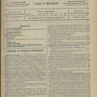 1691 - Page 1681 - Sommaire / Chronique et nouvelles scientifiques. Hôpitaux de Paris / Le stage hospitalier au conseil général / Faculté de médecine de Paris / L'impôt sur les spécialités pharmaceutiques