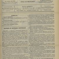 1703 - Page 1693 - Sommaire / Chronique et nouvelles scientifiques. Prix Nobel / Association corporative des étudiants en médecine / Hôpitaux de Province / Facultés de médecine / Distinctions honorifiques / Médecins sanitaires maritimes / Épidémie de fièvre typhoïde / La lutte contre l'absinthe / Nécrologie / Hôpital Saint-Antoine / Chemins de fer de Paris-Lyon-Méditerranée