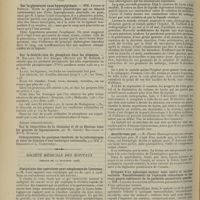 1734 - Page 1724 - Sociétés savantes. Académie des sciences. (Séance du 10 décembre 1906). Sur la glycosurie sans hyperglycémie. MM. Lépine et Boulud / Sur la distribution du phosphore dans les aliments. M. Balland / Société médicale des hôpitaux. (Séance du 14 décembre 1906). Statistique des opérations pour néoplasmes de l'estomac. M. Lion / Kyste hydatique du poumon gauche traité par la ponction et les injections de sublimé. M. L. Galliard / Anarthrisme pur. M. Pierre Marie / Autopsie d'un aphasique moteur sans cécité ni surdité verbales. Ramollissement de l'opercule rolandique et des trois quarts inférieurs de la pariétale ascendante gauche. MM. Laignel-Lavastine et Salomon