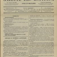 0035 - Page 25 - Sommaire / Chronique et nouvelles scientifiques. Concours d'agrégation / Concours de l'internat / Hôpitaux de Province / École de médecine / Distinctions honorifiques / Les médecins et étudiants en médecine étrangers / Chirurgiens-dentistes