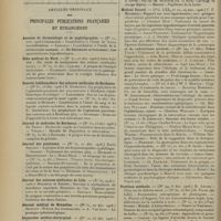 0060 - Page 50 - Chronique et nouvelles scientifiques. École de psychologie / Articles originaux des principales publications françaises et étrangères. Annales de dermatologie et de syphiligraphie / Écho médical du Nord / Gazette hebdomadaire des sciences médicales de Bordeaux / Journal de médecine de Bordeaux / Journal des praticiens / Journal des sciences médicales de Lille / Journal médical de Bruxelles / Languedoc médico-chirurgical / Lyon médical / Marseille médical / Medical Record / Province médicale. (Voir la suite, p. 58)