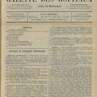 0083 - Page 73 - Sommaire / Chronique et nouvelles scientifiques. Concours d'agrégation / Concours de l'internat / Concours de la médaille d'or / Facultés de médecine / Guerre / Marine