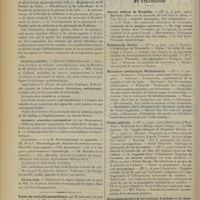 0164 - Page 158 - Chronique et nouvelles scientifiques. Analyse des spécialités pharmaceutiques françaises importées en Russie / Hôpital Laennec / Clinique Apostoli-Laquerrière / Nécrologie / Articles originaux des principales publications françaises et étrangères. Journal médical de Bruxelles / Mediziniche Blatter / Münchener medizinische Wochenschrift / Presse médicale / Revue hebdomadaire de laryngologie, d'otologie et de rhinologie