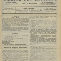 0211 - Page 205 - Avis / Sommaire / Chronique et nouvelles scientifiques / Concours de médecins des hôpitaux / Concours de l'internat / Facultés de médecine / Écoles de médecine / Le bureau de la société médicale des hôpitaux / Nécrologie