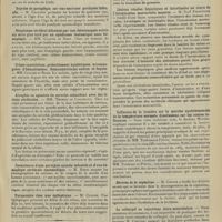 0219 - Page 213 - Société savantes. Société de neurologie. (Séance du 7 février 1907). Sur un cas de tabes en évolution chez un ancien hémiplégique syphilitique. MM. Guillain et Laroche / Opothérapie hypophysaire. MM. Lévy et de Rothschild / Reprise de paraplégie sur une ancienne paralysie infantile. M. Crouzon / Néoplasme cérébral débutant par une hémianopsie suivie six mois plus tard un syndrome thalamique avec hémiplégie. MM. Claude et Rose / Crises convulsives, probablement hystériques, accompagnées d'hématémèses. Somnambulisme ancien et fugues. MM. Claude et Rose / Atrophie ou agénésie du cervelet coïncidant avec des lésions cérébrales. MM. Thomas et Cornélius / Coexistence d'une paralysie spinale et infantile et d'une hémiplégie cérébrale spasmodique. M. Rossi / Paramnésie chez une épileptique. M. Claude / Société de biologie. (Séance du 9 février 1907). Sur une forme rectiligne du spirochète pâle de Schaudinn, sa présence dans les lésions tertiaires. M. Ch. Fouquet / Lésions rénales, hépatiques et intestinales au cours de l'intoxication mercurielle massive. M. Noël Fiessinger / Influence de la lumière sur la marche nychthémérale de la température normale. Conclusions sur les autres influences. Le Docteur Maurel, appuyés par les observations de MM. Toulouse et Piéron / Dérivés de la céphaline. M. Cousin / Le Collargol en injections intra-musculaires / Influence de la ligature des vaisseaux mésentériques sur l'intestin et le développement de l'organisme. MM. Charrin et Monier-Vinard