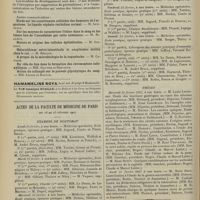 0220 - Page 214 - Société savantes. Société de biologie. (Séance du 9 février 1907). Influence de la ligature des vaisseaux mésentériques sur l'intestin et le développement de l'organisme. MM. Charrin et Monier-Vinard / Actes de la Faculté de médecine de Paris. Du 18 au 23 février 1907. Examens de doctorat / Thèses
