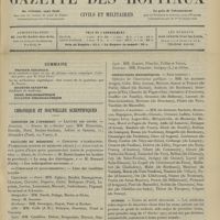 0223 - Page 217 - Sommaire / Chronique et nouvelles scientifiques. Concours de l'internat / Facultés de médecine / Distinctions honorifiques / Guerre
