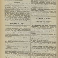 0264 - Page 258 - Mains de crocodile. Dermatose professionnelle produite par le bois de Chataignier ; par M. René Horand... (Travail de la clinique chirurgicale de M. le Professeur A. Poncet) / Médecine pratique. Le mode d'administration du Pyramidon / Sociétés savantes. Académie des sciences. (Séance du 11 février 1907). Sur l'anesthésie par l'éther ; parallèle avec l'anesthésie chloroformique. M. Maurice Nicloux / L'éléphant d'Afrique a-t-il une cavité pleurale ? M. Alfred Giard, communication de Mme Phisalix