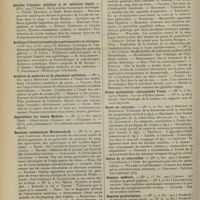 0292 - Page 286 - Articles originaux des principales publications françaises et étrangères. Annales d'hygiène publique et de médecine légale / Archives d'électricité médicale expérimentales et cliniques / Archives de médecine et de pharmacie militaires / Centralblatt fur innere Medizin / Deutsche medizinische Wochenschrift / Medicinische Blatter / Münchener medizinische Wochenschrift / Pester medizinisch = Chirurgische Presse / Revue de chirurgie / Revue de la tuberculose / Semaine médicale / Semaine gynécologique / Tribune médicale