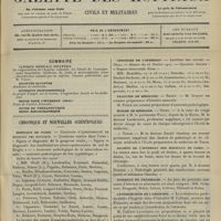 0295 - Page 289 - Sommaire / Chronique et nouvelles scientifiques. Hôpitaux de Paris / Concours de l'internat / Faculté de médecine / Écoles de médecine / Société de l'internat des hôpitaux de Paris / Internat en pharmacie / L'interdiction de l'Absinthe