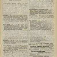 0303 - Page 297 - Notes de thérapeutique. Traitement de l'épilepsie chez les enfants / Suite des sommaires. Journal médical de Bruxelles / Lyon médical / Marseille médical / Montpellier médical / Nord médical / Pédiatrie pratique / Presse médicale / Province médicale / Revue de médecine / Revue hebdomadaire de laryngologie, d'otologie et de rhinologie / Revue neurologique / Revue scientifique / Therapie der Gegenwart