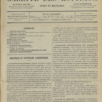 0319 - Page 313 - Sommaire / Chronique et nouvelles scientifiques. Le Congrès des praticiens / L'association professionnelle des journalistes médicaux français / Facultés de médecine