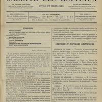 0331 - Page 325 - Sommaire / Paris, le 6 mars 1907 / Chronique et nouvelles scientifiques. Hôpitaux de Paris / Concours de l'internat / Écoles de médecine / Guerre / Distinctions honorifiques / L'admission dans les hôpitaux de Paris