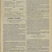 0359 - Page 353 - Formulaire. Modes d'administration de la spartéine / Sociétés savantes. Académie des sciences. (Séance du 4 mars 1907). Rôle de l'intestin dans la fibrinogénèse. MM. Doyon, Cl. Gautier et A. Morel / Physiologie de l'hypophyse du cerveau. M. Paulesco / La plèvre des éléphants. MM. Giard et Perrier / Société médicale des hôpitaux. (Séance du 8 mars 1907). Deux cas de maladie de Paget. MM. Apert et Bornet-Legueule / Aphasie. M. A. Marie... / Société de neurologie. (Séance du 7 mars 1907). Un cas de polioencéphalite subtotale. M. Lamy / Traitement thyroïdien de trois enfants arriérés. M. Lévi / Fatigabilité rapide de la sensibilité dans la maladie de Friedreich. M. Egger