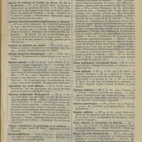 0365 - Page 359 - Articles originaux des principales publications françaises et étrangères. Annales des maladies de l'oreille, du larynx, du nez et du pharynx / Archives d'électricité médicale expérimentales et cliniques / Archives de médecine des enfants / Bulletin général de thérapeutique / Bulletin médical / Centralblatt fur innere Medizin / Deutsche medizinische Wochenschrift / Journal d'obstétrique, de gynécologie et de Pédiatrie / Medizinische Blatter / Münchener medizinische Wocheschrift / Pester medizinisch = chirurgische Presse / Presse médicale / Province médicale / Semaine gynécologique / Semaine médicale / Union médicale et scientifique du Nord-Est / Wiener klinische Wochenschrift