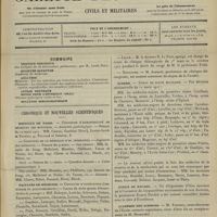 0367 - Page 361 - Sommaire / Chronique et nouvelles scientifiques. Hôpitaux de Paris / Facultés de médecine / Guerre / Jubilé de Haeckel / L'épidémie de variole / Syndicat des médecins de la Seine