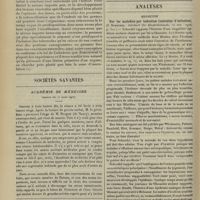 0374 - Page 368 - Sur l'origine de la tuberculose pulmonaire ; par Louis Bory... / Sociétés savantes. Académie de médecine. (Séance du 12 mars 1907) / Analyses. Médecine. Sur les maladies par induction [maladies d'imitation]. (J. Schoedel. Jahrbuch für Kinderhelkunde...). [L. Babonneix]