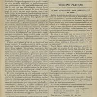 0395 - Page 389 - Rétrécissement mitral et hémiplégie gauche avec aphasie chez un hystérique gaucher ; par Louis-Albert Amblard... / Médecine pratique. Le bleu de méthylène : mode d'administration et doses