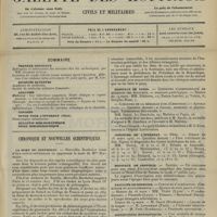 0403 - Page 397 - Sommaire / Chronique et nouvelles scientifiques. La mort de Berthelot / Hôpitaux de Paris / Concours de l'internat / Hôpitaux de Province / Facultés de médecine / Distinctions honorifiques / Entre médecins