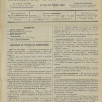 0415 - Page 409 - Sommaire / Chronique et nouvelles scientifiques. Hôpitaux de Paris / Concours de l'internat / Facultés de médecine / Écoles de médecine / Asile d'aliénés de la Seine-Inférieure / Distinctions honorifiques / XVIe Congrès international de médecine
