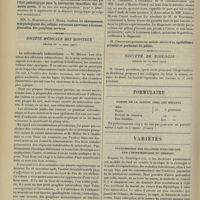 0434 - Page 428 - Sociétés savantes. Académie des sciences. (Séance du 18 mars 1907) / Société médicale des hôpitaux. (Séance du 22 mars 1907). La sclérodermie tuberculeuse. M. Milian / Sporotrichose. M. De Beurmann / Société de biologie. (Séance du 24 mars 1907) / Formulaire / Variétés. Transmission des maladies infectieuses par l'intermédiaire du médecin