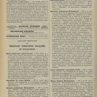 0448 - Page 442 - Notes pour l'internat (oral). Souffles extra-cardiaques / Articles originaux des principales publications française et étrangères. Boston medical and surgical Journal / Centralblatt fur innere Medizin / Deutsche mediziniche Wochenschrift / Medizinische Blatter / Münchener medizinische Wochenschrift / Pester medizinich = chirurgische Presse / Wiener klinische Wochenschrift