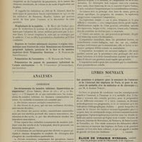0460 - Page 454 - Sociétés savantes. Société de médecine militaire française. (Séance du 21 mars 1907). Prophylaxie de la scarlatine. M. Comte... / Du meilleur pansement à employer sur champ de bataille (le paquet individuel excepté). M. Daussat... / Prophylaxie de la syphilis. M. Moty... / Analyses. Chirurgie. Les écrasements du membre inférieur. Conservation ou amputation? (Léon Imbert, Revue de chir...) / Livres nouveaux. Les questions à préparer pour le concours de l'externat et de l'internat des hôpitaux de Paris, et pour le concours de médaille d'or de médecine et de chirurgie, par M. le Docteur Verlet. [L. Gayard]