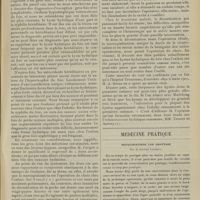 0467 - Page 461 - Des kystes hydatiques du foie chez l'enfant ; par MM. le Docteur L. Thévenot... et Barlatier... / Médecine pratique. Revaccinations par grattage ; par le Docteur Courgey