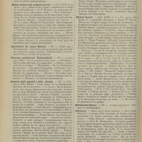 0472 - Page 466 - Articles originaux des principales publications françaises et étrangères. Archives d'électricité médicale expérimentales et cliniques / Boston medical and Journal / Centralblatt fur innere Medizin / Deutsche mediziniche Wochenschrift / Gazzetta degli ospedali e delle cliniche / Medical Record / Medizinische Blatter / Policlinico