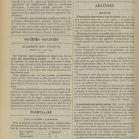 0492 - Page 486 - Pathogénie de la dilatation des bronches, déformations kystiques ; par MM. J. Thiroloix et Robert Debré / Sociétés savantes. Académie des sciences. (Séance du 2 avril 1907). Sur l'activité néphro-poiétique du sang et du rein au cours des régénération rénales. MM. P. Carnot et A. Lelièvre / Formulaire. L'eau oxygénée à l'intérieur / Analyses. Médecine. L'hémoptysie tuberculeuse chez les enfant. (Inst. de clin. méd. de Gênes...). [A. Gaullieur l'Hardy] / Le pneumothorax chez les enfants. (Inst. de clin. méd. de Gênes...). [A. Gaullieur l'Hardy]