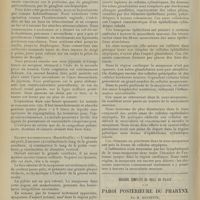 0502 - Page 496 - Résection totale de l'estomac pour cancer en Nappe mort ; par Victor Pauchet... et le Professeur Hautefeuille... / Soudure complète du voile du palais à la paroi postérieure du pharynx ; par M. Bonnette...