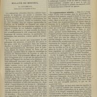 0513 - Page 507 - Revue générale. La trypanosomiase humaine ou maladie du sommeil ; par Lévi-Sirugue... I. Les trypanosomiases animales